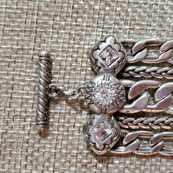 Vintage Brighton Silvertone Bracelet - Picture 4 of 4